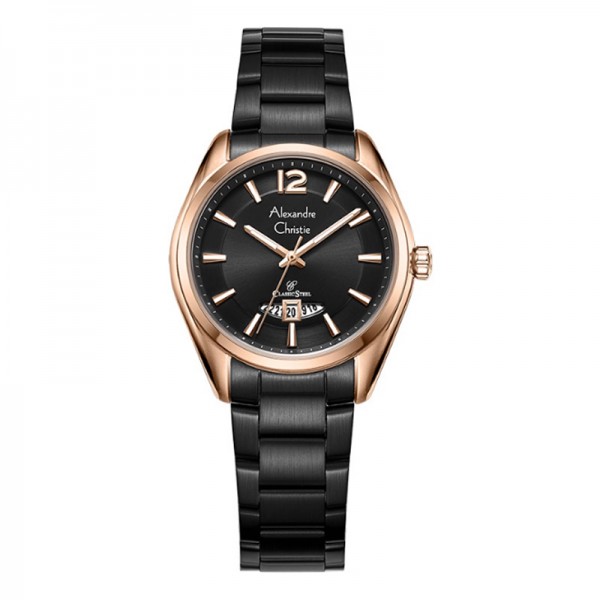 Alexandre Christie AC 8679 Rosegold Black Lady LDBBRBA